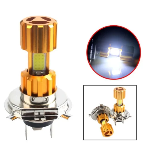 H4 LED Motorcycle Headlight Bulb 3 COB 6000K White Hi/Lo Beam 2000LM 18W Motor LED Lamp Decorative Headlight High Brightness Universal Motorbike Ready Stock Malaysia