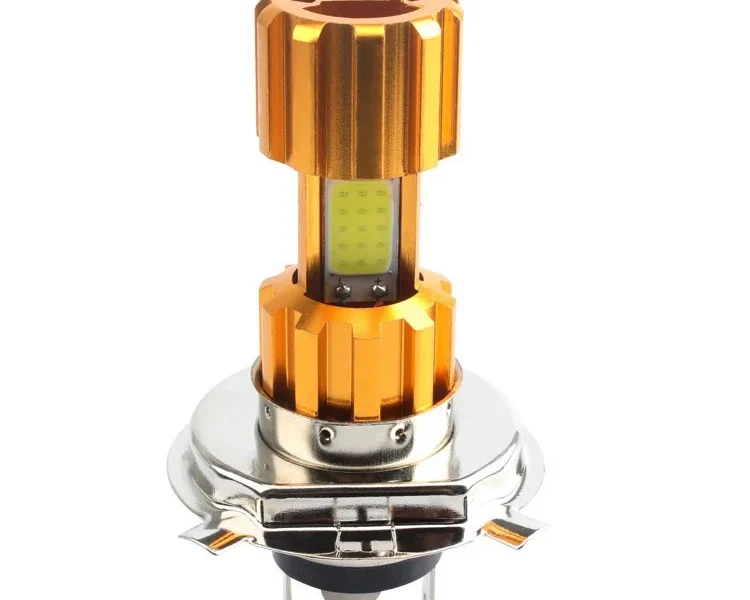 H4 LED Motorcycle Headlight Bulb 3 COB 6000K White Hi/Lo Beam 2000LM 18W Motor LED Lamp Decorative Headlight High Brightness Universal Motorbike Ready Stock Malaysia