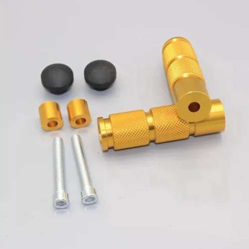 Motorcycle Aluminum Rear Foot Pegs 2PCS Universal CNC Alloy Rear Pedals Footrests Passenger Foot Pegs Durable Anti Slip Replacement Parts Ready Stock Malaysia