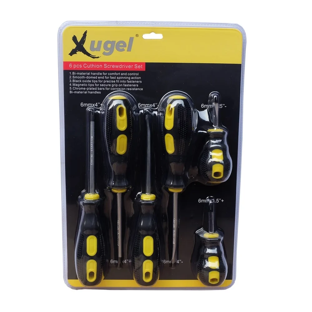 Xugel 6PCS Magnetic Screwdriver Set Professional Precision Screwdrivers Magnetic Tip Repair Tool Kit for Electronics Phone Computer Watch Repair Ready Stock Malaysia