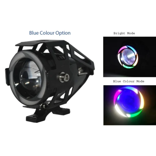 Motorbike Motorcycle U7 Red LED Headlamp Sporty Red Rainbow Color High Brightness LED Head Light Universal Spotlight Driving Fog Light Ready Stock Malaysia
