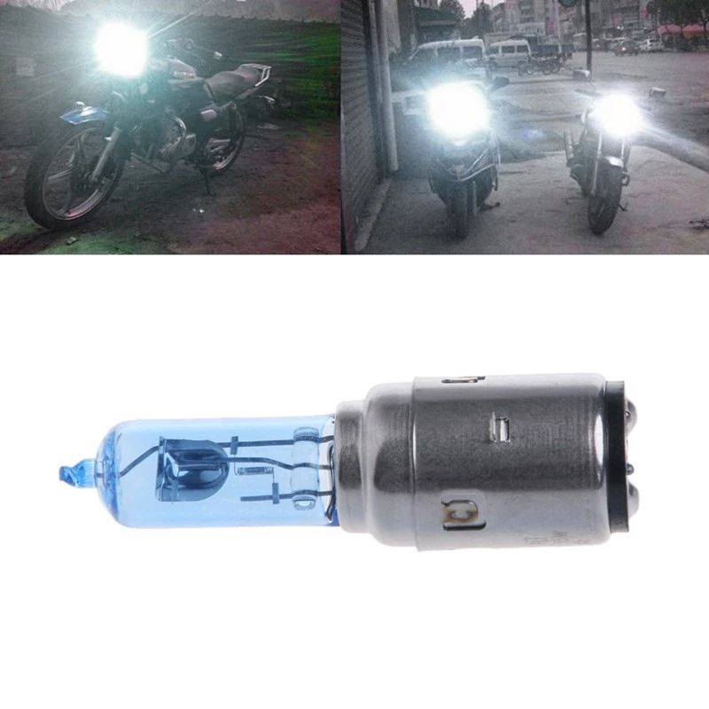 DC 12V 35W BA20D Motorcycle Halogen Headlight Bulb Xenon White Light High Brightness Replacement Lamp Motorbike Front Light Durable Glass Bulb Ready Stock Malaysia