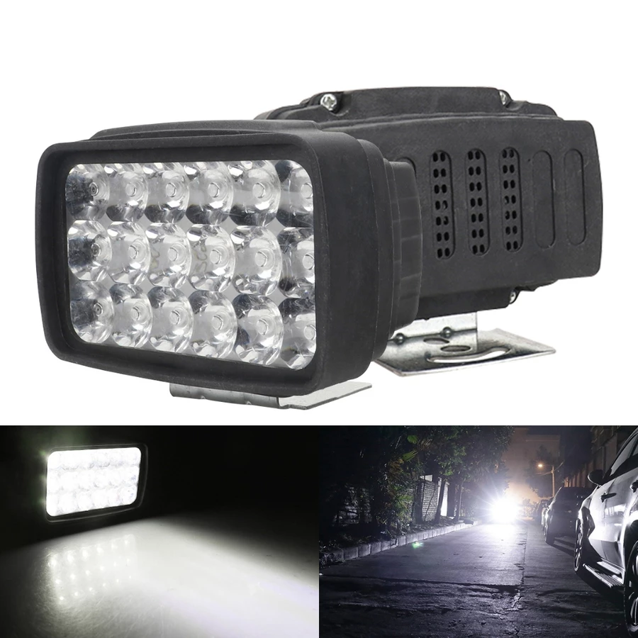 12V LED Motorcycle Spotlight Super Bright 15/18 LED Auxiliary Driving Fog Work Light White High Power Motorbike Headlight Waterproof Universal Ready Stock Malaysia