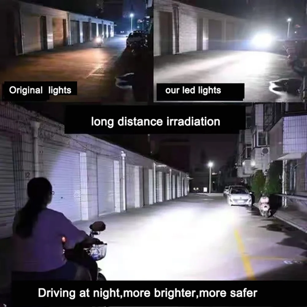 12V LED Motorcycle Spotlight Super Bright 15/18 LED Auxiliary Driving Fog Work Light White High Power Motorbike Headlight Waterproof Universal Ready Stock Malaysia