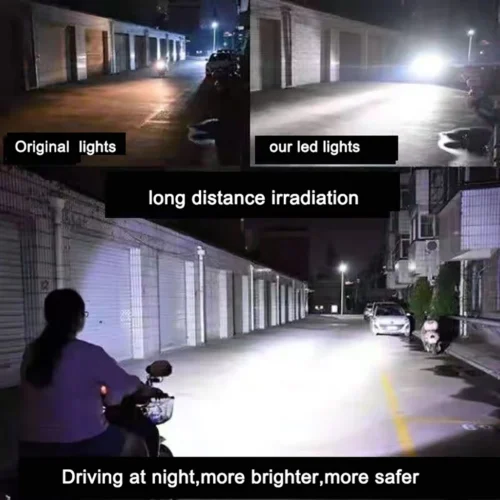 12V LED Motorcycle Spotlight Super Bright 15/18 LED Auxiliary Driving Fog Work Light White High Power Motorbike Headlight Waterproof Universal Ready Stock Malaysia