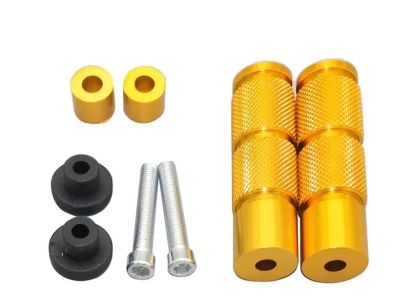 Motorcycle Aluminum Rear Foot Pegs 2PCS Universal CNC Alloy Rear Pedals Footrests Passenger Foot Pegs Durable Anti Slip Replacement Parts Ready Stock Malaysia
