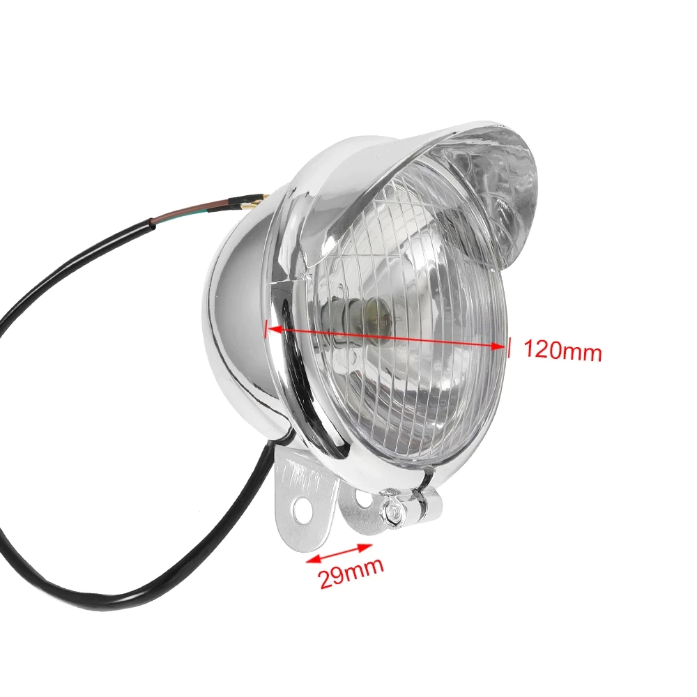 1 Pair Chrome Universal Motorcycle Fog Lights DC12V Auxiliary Headlight Lamps for Harley Touring Sportster XL883 XL1200 72 48 Dyna S Waterproof LED Driving Lights Ready Stock Malaysia