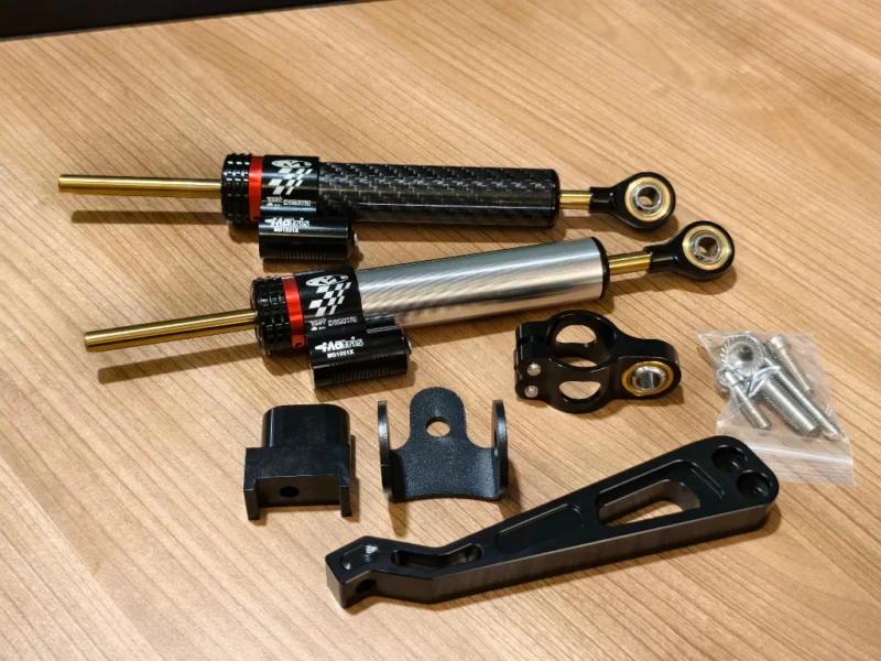 MATRIS Steering Damper Motorcycle Stabilizer Steering Shock Absorber Compatible Y15ZR Y16 LC135 RS150 RSX150 Adjustable Handlebar Damper High Performance Ready Stock Malaysia