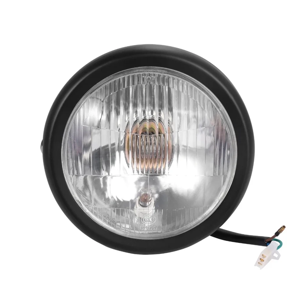 6.5 Inch Universal Cafe Racer Round Motorcycle LED Headlight Head Lamp 6.5” Distance Light High Brightness Retro Style Refit Headlamp Durable Waterproof Ready Stock Malaysia