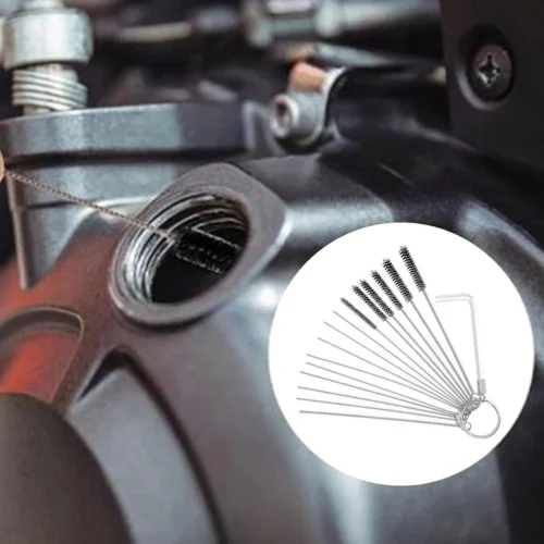 Carburetor Air Brush Cleaning Tool Set Carb Cleaner Kit Carbon Dirt Removal Brushes Needles Jets Cleaning Tool for Car Motorcycle Moped Scooter Engine Maintenance Ready Stock Malaysia
