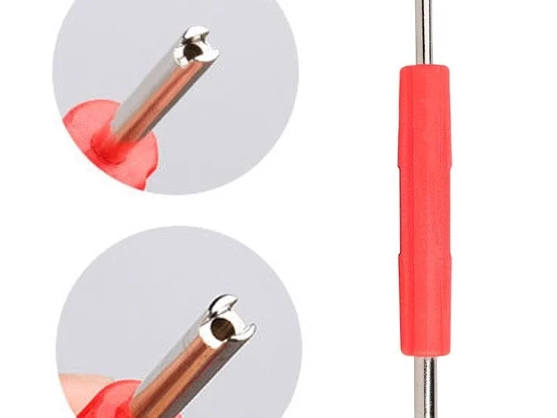 1PC Motorcycle Pneumatic Wrench Valve Core Removal Tool Air Conditioning Car Bicycle Tyre Repair Air Valve Core Installer Remover Durable Metal Tool Ready Stock Malaysia