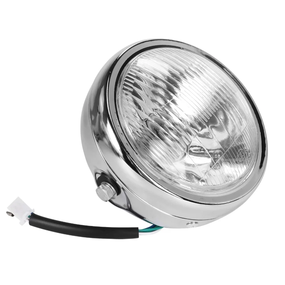 6.5 Inch Universal Cafe Racer Round Motorcycle LED Headlight Head Lamp 6.5” Distance Light High Brightness Retro Style Refit Headlamp Durable Waterproof Ready Stock Malaysia