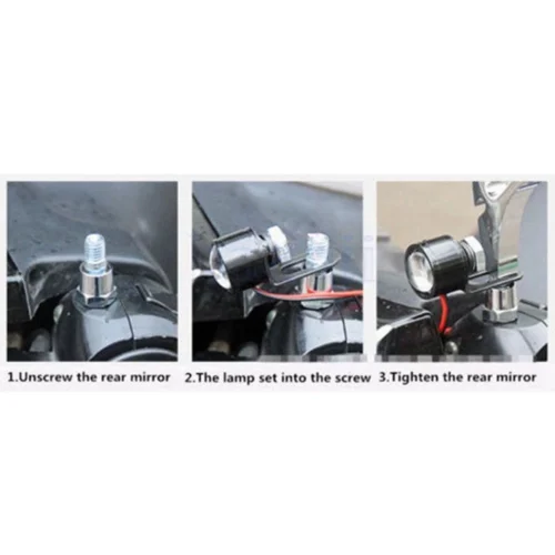 2PCS White LED Motorcycle Handlebar Spotlight Driving Fog Light Headlight Lamp Universal Motorcycle Auxiliary LED Driving Light Waterproof High Brightness Ready Stock Malaysia
