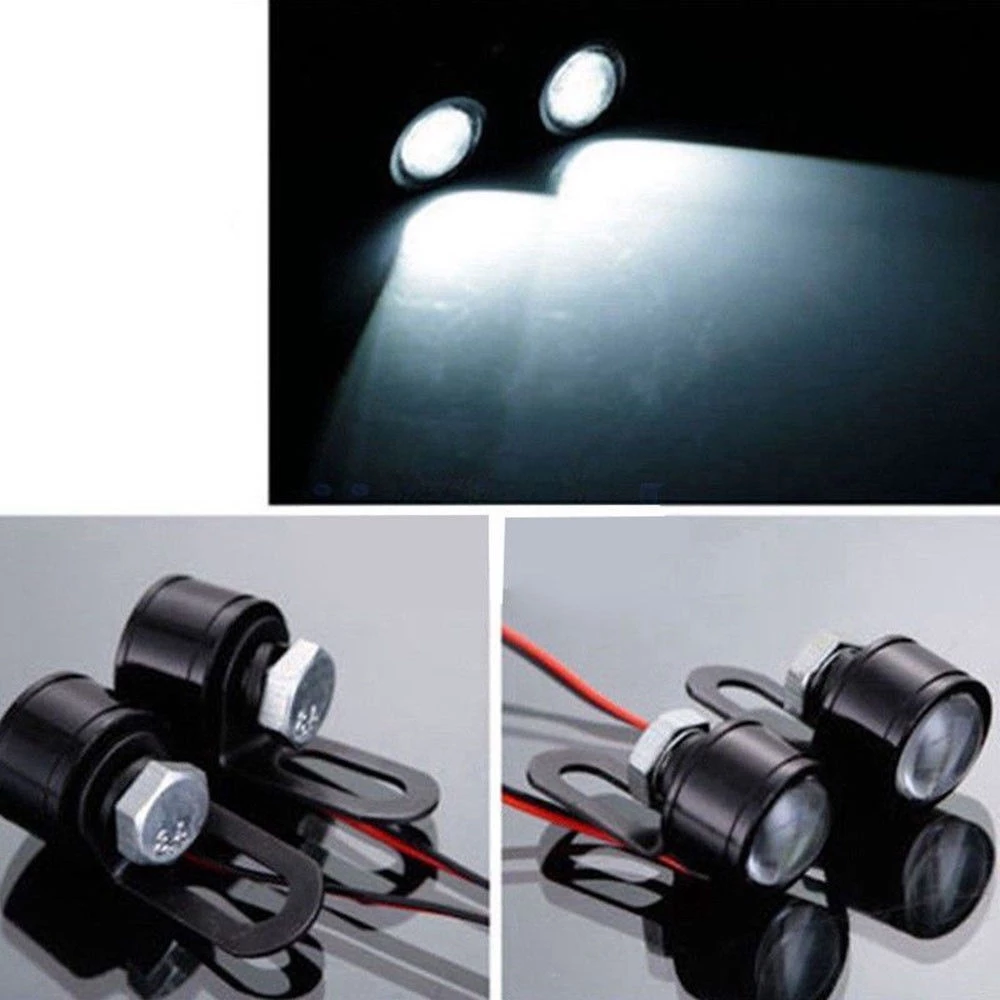 2PCS White LED Motorcycle Handlebar Spotlight Driving Fog Light Headlight Lamp Universal Motorcycle Auxiliary LED Driving Light Waterproof High Brightness Ready Stock Malaysia