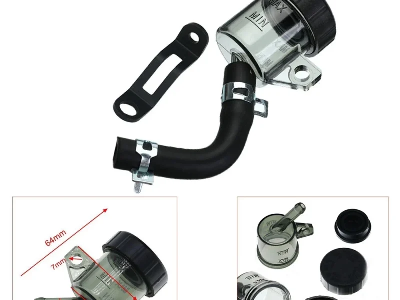 Universal Motorcycle Brake Oil Tank Reservoir Foot Brake Master Cylinder Fluid Cup Oil Bottle Brake Fluid Tank Scooter Pit Bike Dirt Bike Hydraulic Brake System Replacement Ready Stock Malaysia