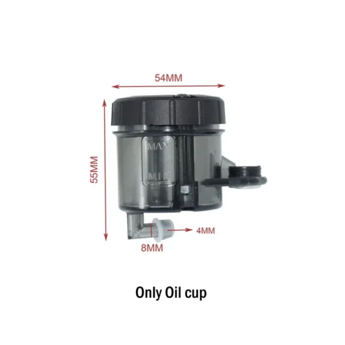 Universal Motorcycle Brake Oil Tank Reservoir Foot Brake Master Cylinder Fluid Cup Oil Bottle Brake Fluid Tank Scooter Pit Bike Dirt Bike Hydraulic Brake System Replacement Ready Stock Malaysia