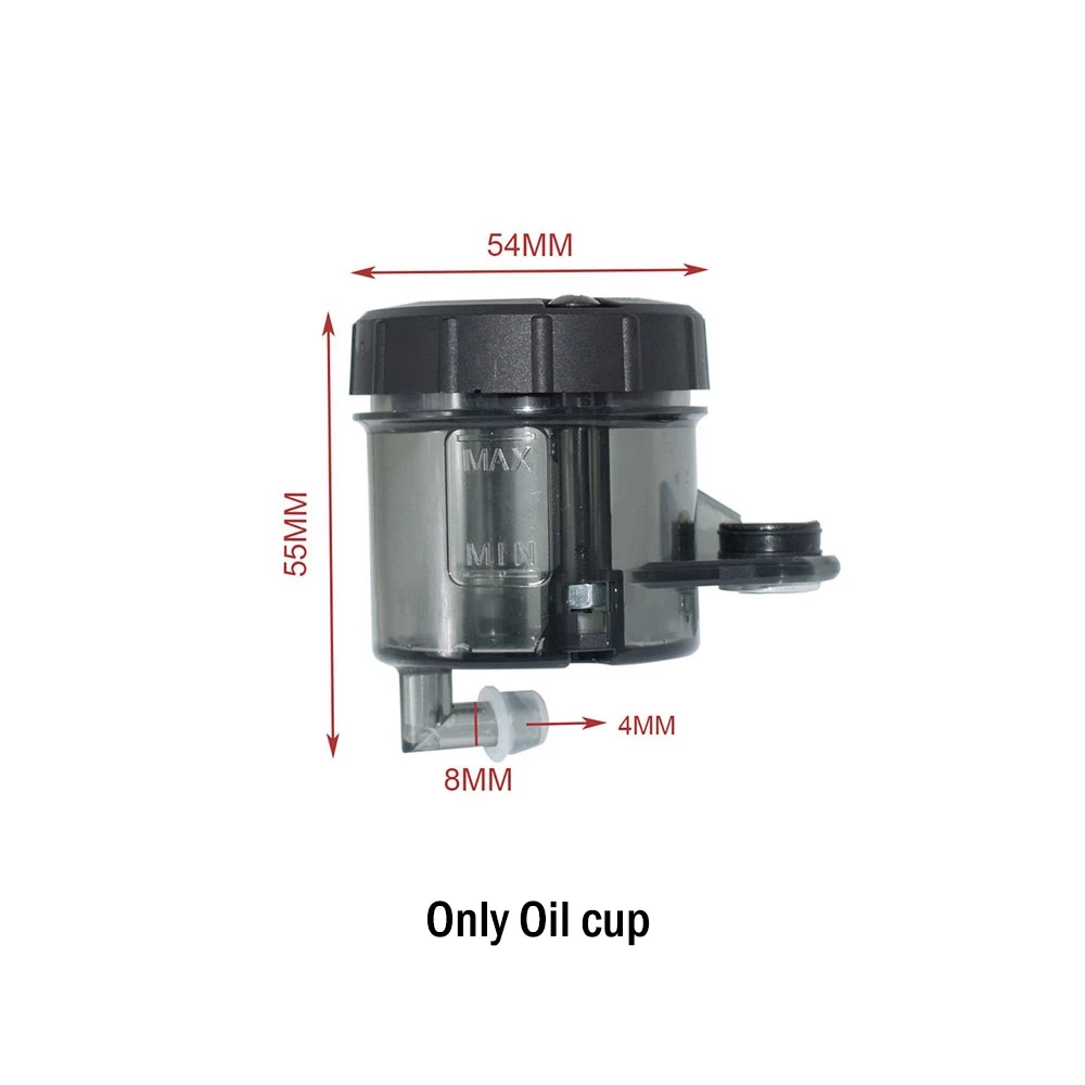 Universal Motorcycle Brake Oil Tank Reservoir Foot Brake Master Cylinder Fluid Cup Oil Bottle Brake Fluid Tank Scooter Pit Bike Dirt Bike Hydraulic Brake System Replacement Ready Stock Malaysia