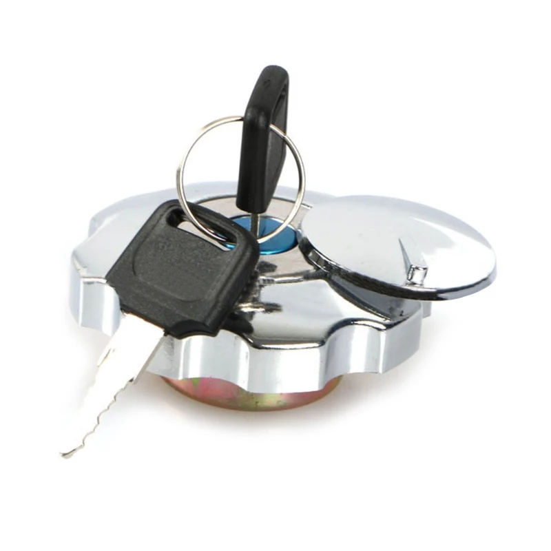 Moon3 Motorcycle Gas Tank Cover Lock Set Fuel Cap CG125 Fuel Tank Cap Lock Replacement Durable Metal Petrol Cover Anti-Theft Gas Tank Lock Ready Stock Malaysia