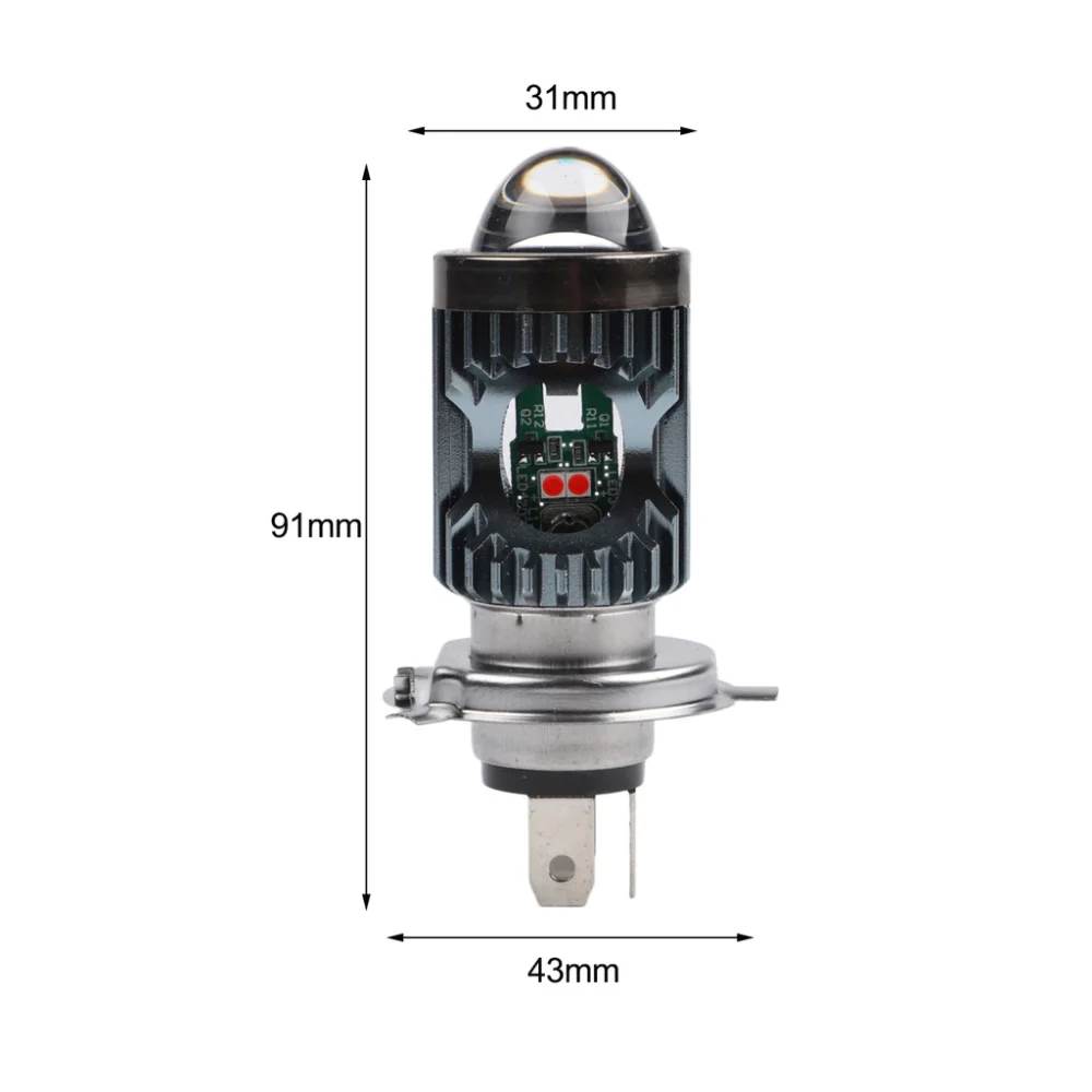 Universal Motorcycle Headlight P15D BA20D H4 Multi Color LED White Yellow Lens Spotlight Red Blue Flash Strobe Mode Motorbike Headlamp High Brightness Ready Stock Malaysia