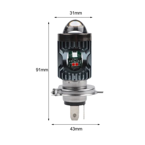 Universal Motorcycle Headlight P15D BA20D H4 Multi Color LED White Yellow Lens Spotlight Red Blue Flash Strobe Mode Motorbike Headlamp High Brightness Ready Stock Malaysia