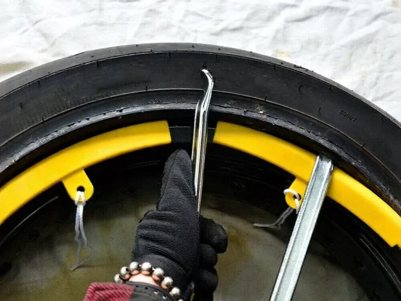 CRV Motorcycle Tire Lever 12 inch 30cm Heavy Duty Steel Tyre Opener Pry Bar Wheel Removal Tool Tyre Replacement Repair Tool Durable Ready Stock Malaysia